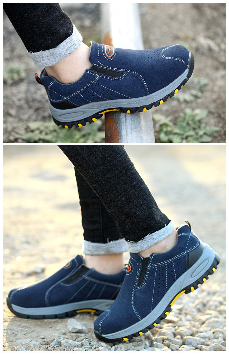 Anti-smash and anti-perforation steel toe cap shoes