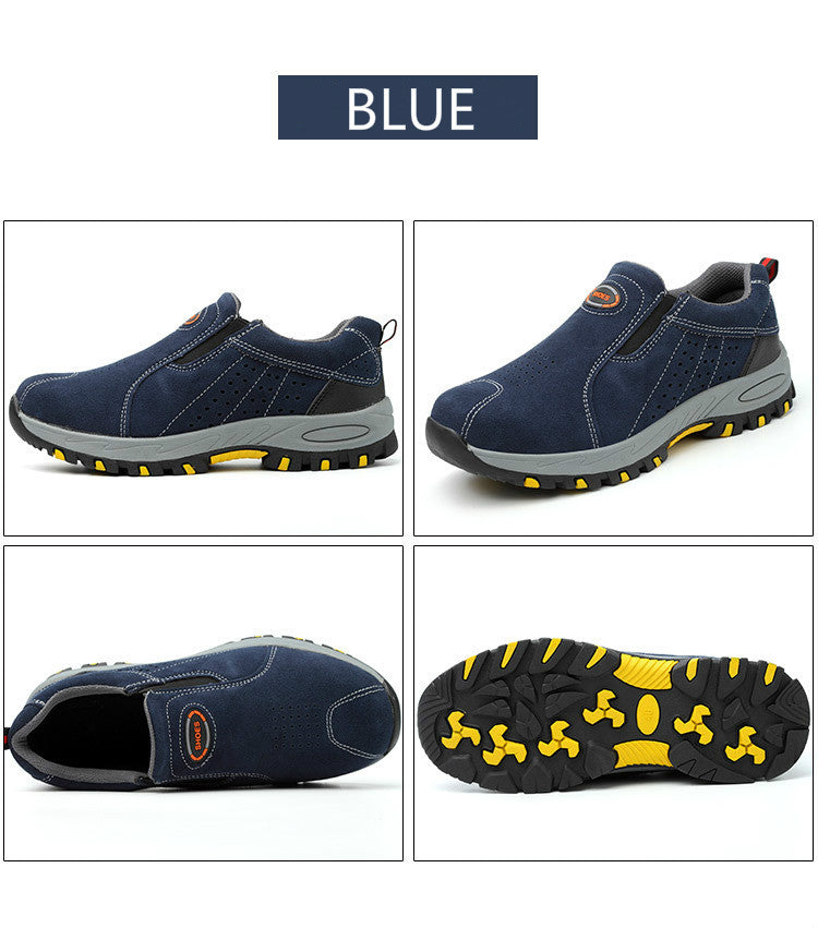 Anti-smash and anti-perforation steel toe cap shoes