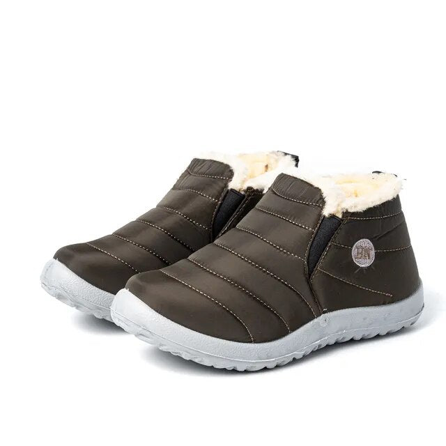 2023 Women's Premium Water-Proof Winter Boots, Plus Size Warm Soft Fur-Lined Boots