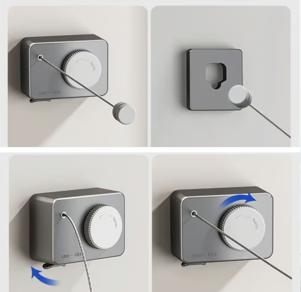 Invisible Clothes Retractable Clothesline