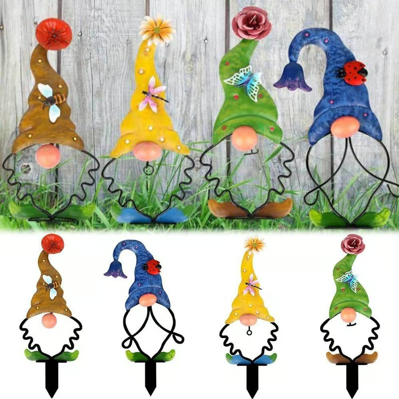 š„Gnome Set of 4 Yard Stakes