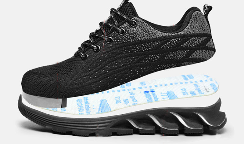 2023 Men Sneakers Indestructible Steel Toe Work Sneakers, Comfortable Puncture Proof Shoes