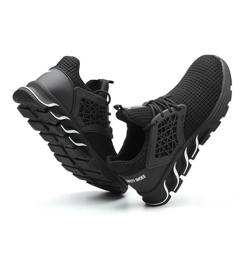 2023 Men's Steel Toe Safety Shoes, Puncture Proof Anti-skid Indestructible Work Shoes