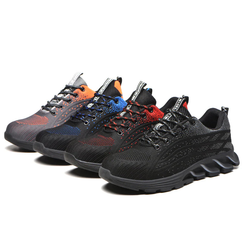 2023 Men Sneakers Indestructible Steel Toe Work Sneakers, Comfortable Puncture Proof Shoes