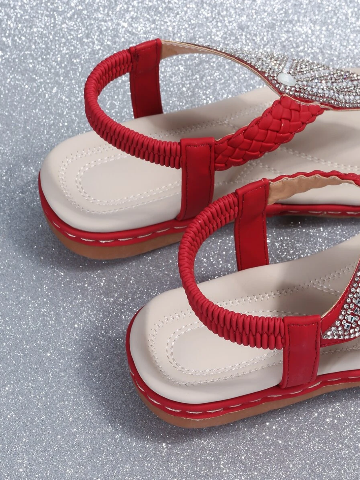 On This Week Sale OFF 49%🔥2023 Women Casual Orthopedic Sandals, Crystal Rome Fashion Clip Toe Slippers