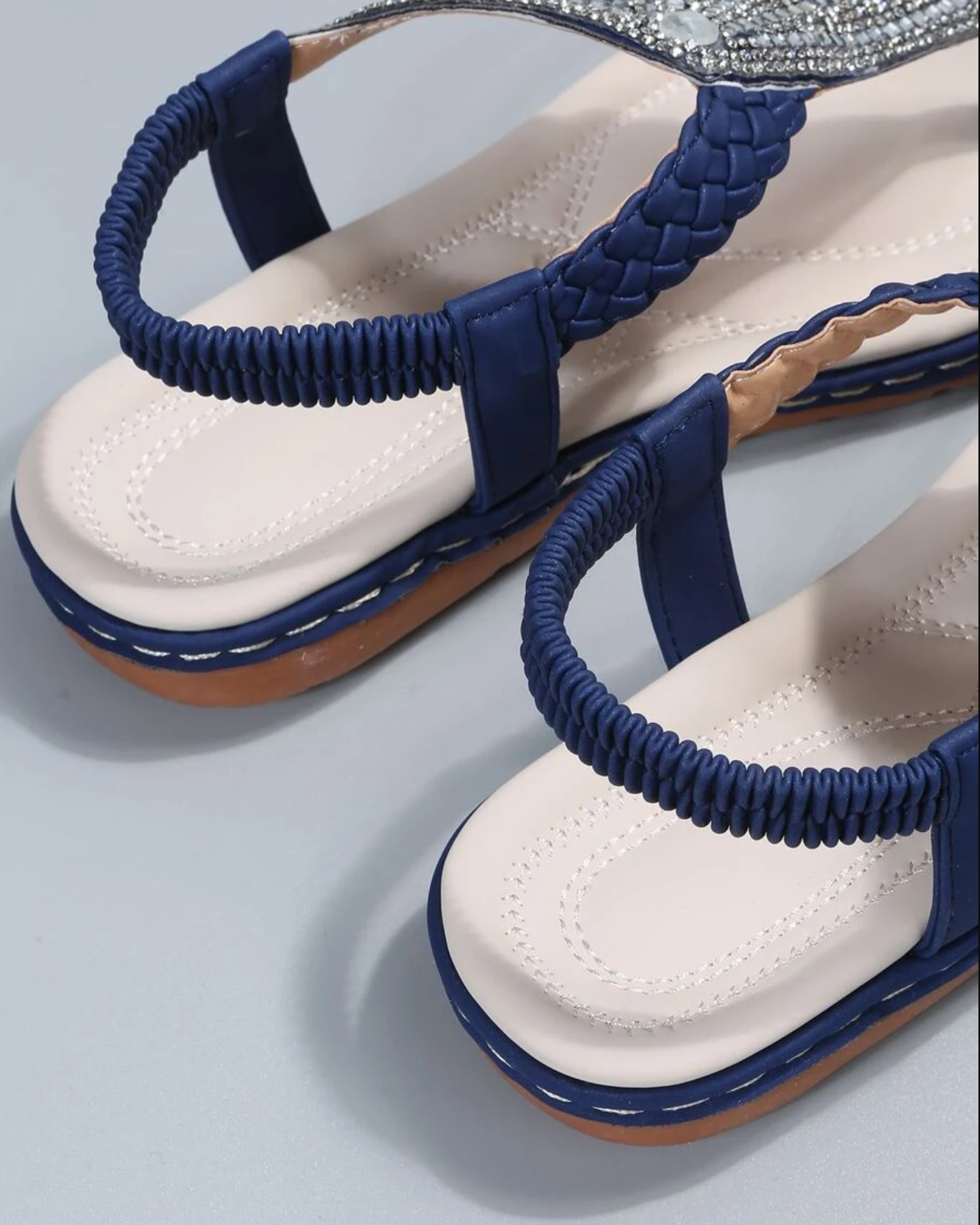 On This Week Sale OFF 49%🔥2023 Women Casual Orthopedic Sandals, Crystal Rome Fashion Clip Toe Slippers
