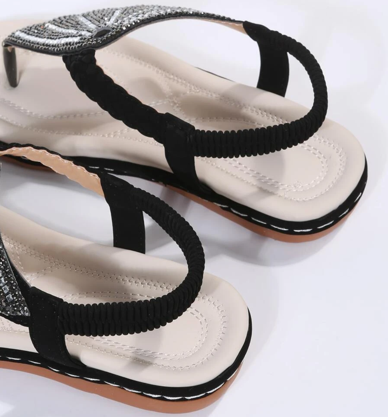 On This Week Sale OFF 49%🔥2023 Women Casual Orthopedic Sandals, Crystal Rome Fashion Clip Toe Slippers