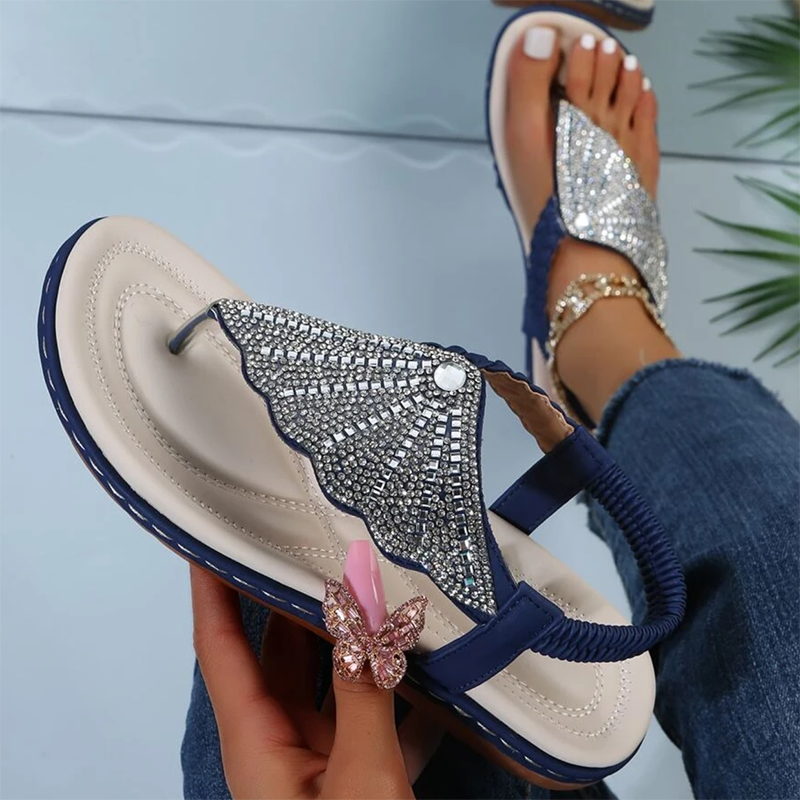 On This Week Sale OFF 49%🔥2023 Women Casual Orthopedic Sandals, Crystal Rome Fashion Clip Toe Slippers