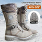 🎁Winter Sale 60% OFF - Only This Week❄️ WOMEN BUCKLE LACE KNITTED MID-CALF BOOTS