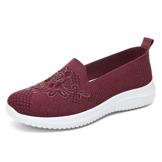 🔥Last Day 49% OFF-Women's Knitted Embroidery Casual Walking Sneakers