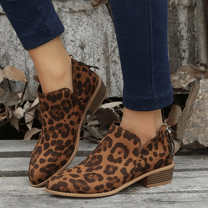 🔥LAST DAY 49% OFF💝Women's Vintage Style Chunky Low Heel Ankle Boots