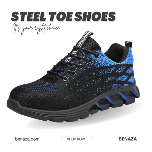 2023 Men Sneakers Indestructible Steel Toe Work Sneakers, Comfortable Puncture Proof Shoes