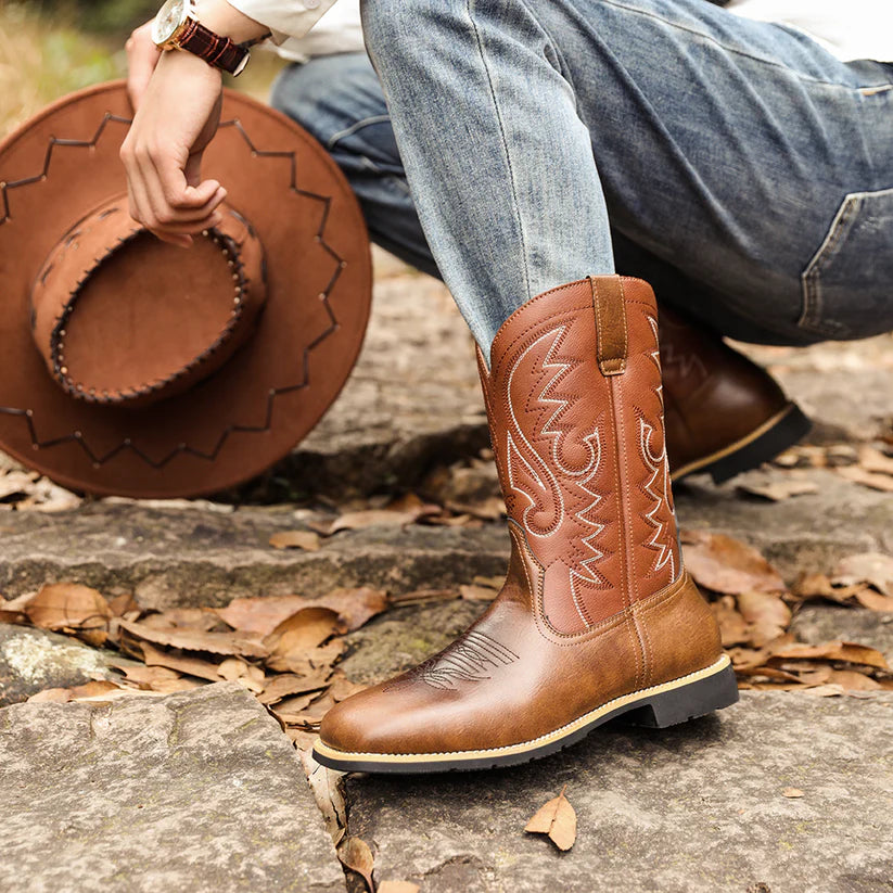 🔥LAST DAY 49% OFF💝PLUS SIZE Men's Trendy Western Style Cowboy Boots