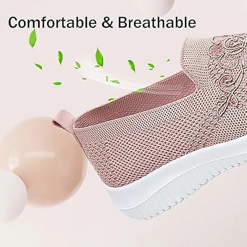 🔥Last Day 49% OFF-Women's Knitted Embroidery Casual Walking Sneakers