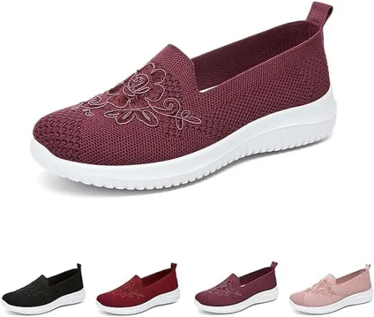 🔥Last Day 49% OFF-Women's Knitted Embroidery Casual Walking Sneakers