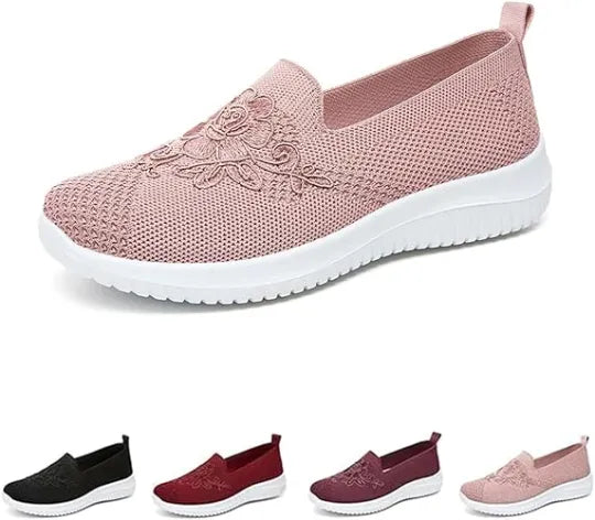 🔥Last Day 49% OFF-Women's Knitted Embroidery Casual Walking Sneakers