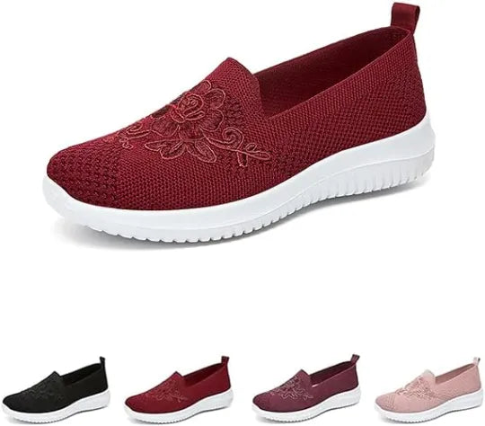 🔥Last Day 49% OFF-Women's Knitted Embroidery Casual Walking Sneakers