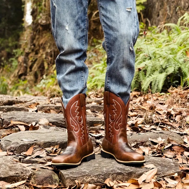 🔥LAST DAY 49% OFF💝PLUS SIZE Men's Trendy Western Style Cowboy Boots