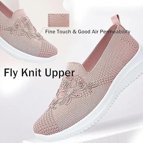 🔥Last Day 49% OFF-Women's Knitted Embroidery Casual Walking Sneakers