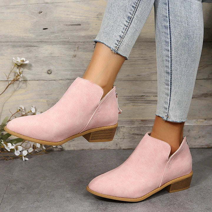 🔥LAST DAY 49% OFF💝Women's Vintage Style Chunky Low Heel Ankle Boots