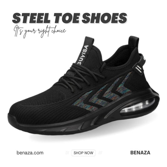 2023 Indestructible Steel Toe Work Shoes Men, Anti-smash Protective Sneakers
