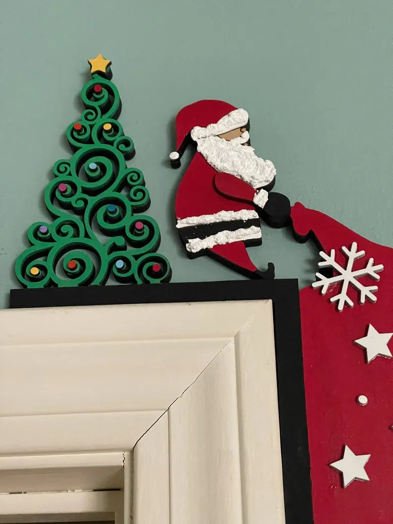 🎅2024 Christmas Gift 50% Off--Metal Christmas Door Topper