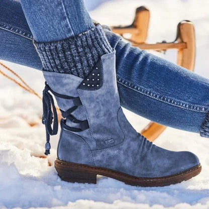 🔥Last Day 49% OFF - Women's Winter Mid-Calf Bow Plush Warm Boots