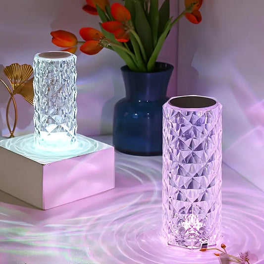 16 Colors Rose Rays Crystal Diamond Table Lamp