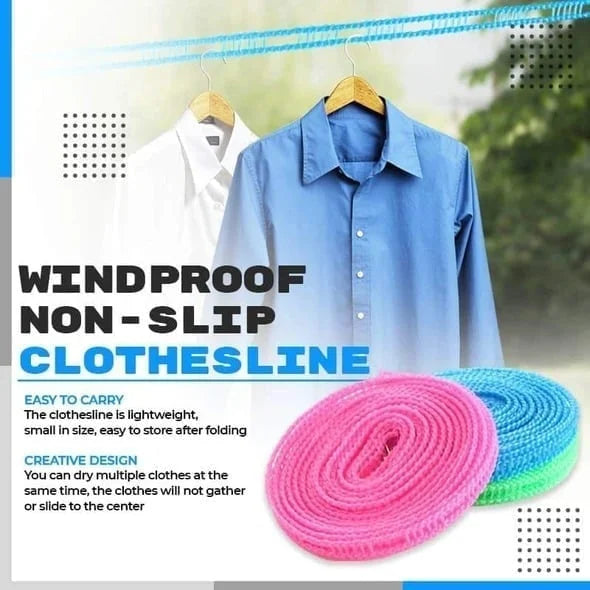 Windproof Non-Slip Clothesline(32 ft)