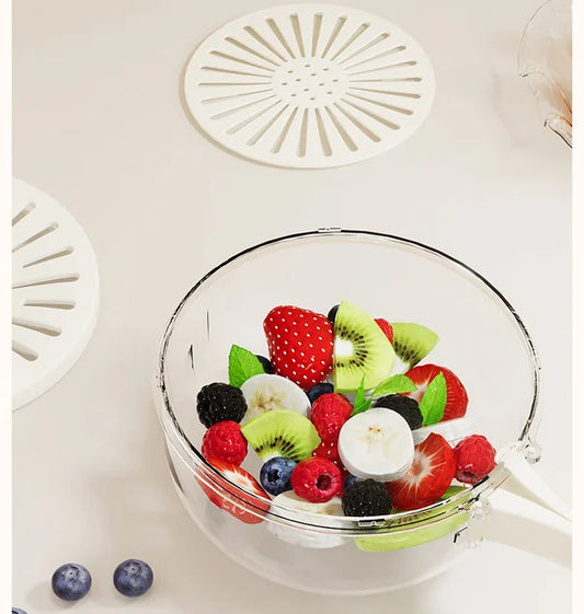 Multifunctional fruit and vegetable washing bowl