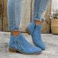 Women's Vintage Style Fabric Ankle Boots