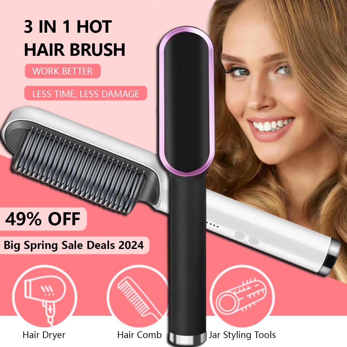 💖Negative Ion Hair Straightener Styling Comb