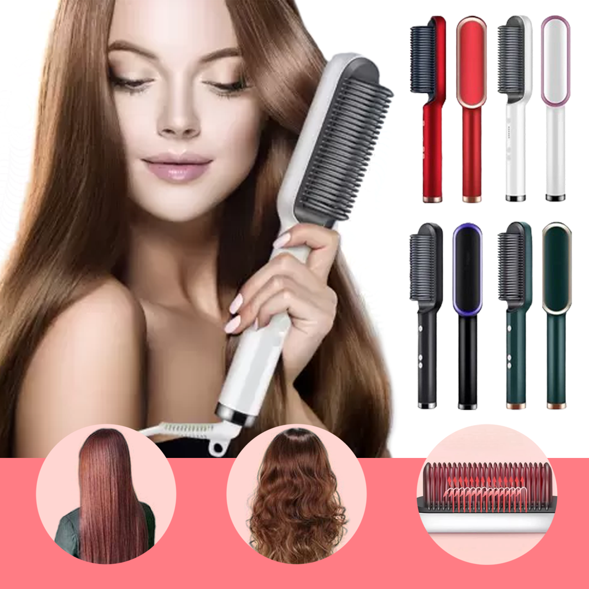 💖Negative Ion Hair Straightener Styling Comb