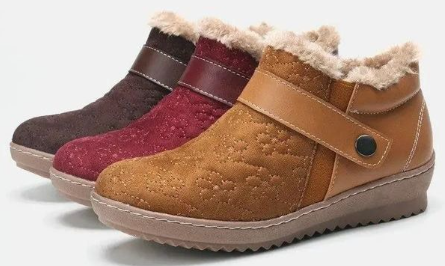 🔥Last Day 49% OFF - Women's new winter round head matching color wool non-slip snow boots