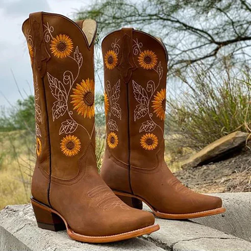 🔥LAST DAY 49% OFF💝Women's Sunflower Boots Short Boots